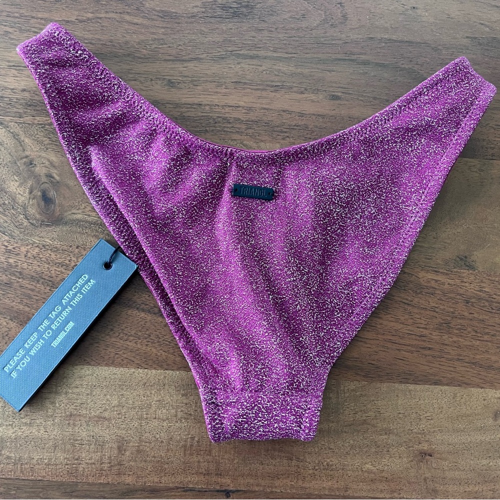Triangl Grape Sparkle Bottoms NWT